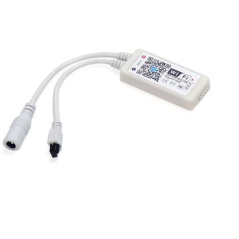 IluminaShop - Controlador WiFi para Tiras LED RGB 192W 12/24VDC compatible con Google Home y Alexa