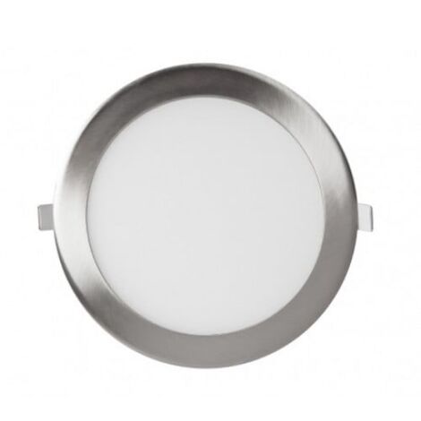 IluminaShop - Downlight panel LED Circular Niquel 9W  Blanco Frio 6400K