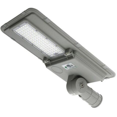 IluminaShop - Farola Solar de LED para Alumbrado Publico 200W IP65 Chip Sanan con Sensor Crepuscular / Movimiento con Control Remoto  Blanco Frio 6000K