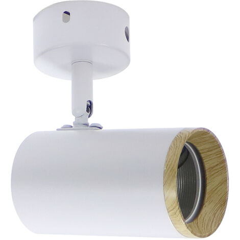 IluminaShop - Foco de Techo Orientable Wood 1XGU10