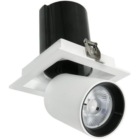IluminaShop - Foco Donwlight LED Orientable Cuadrado 12W  Blanco Calido 3000K
