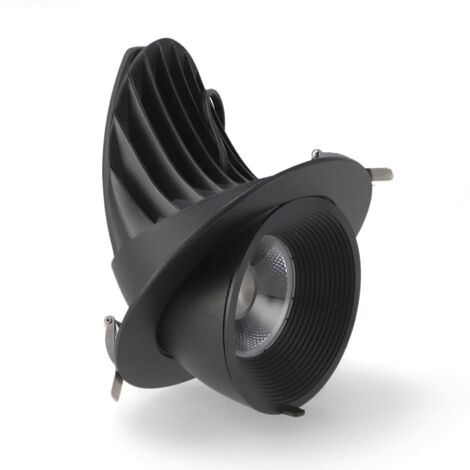 IluminaShop - Foco Downlight LED Basculante Negro Track 35W CCT
