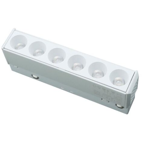 IluminaShop - Foco LED Blanco para Carril Magnetico 6W Magne II Chip Osram 48V Monofasico CRI 90 UGR 17 Serie Even  Blanco Calido 3000K