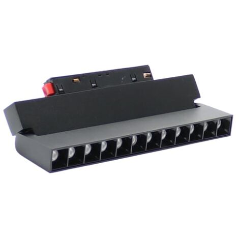 IluminaShop - Foco LED para Carril Magnetico 12W Magne Chip Osram 48V Monofasico CRI 90 UGR 17 Serie Even  Blanco Calido 3000K