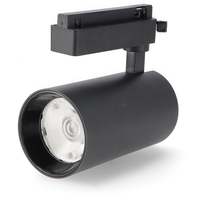 Foco led para Carril Negro 30W Monofasico cct 3000+4000+6000 - Iluminashop