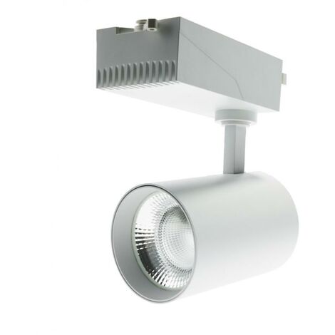 IluminaShop - Foco LED para Carril Pro Blanco 40W Monofasico  Blanco Calido 3000K