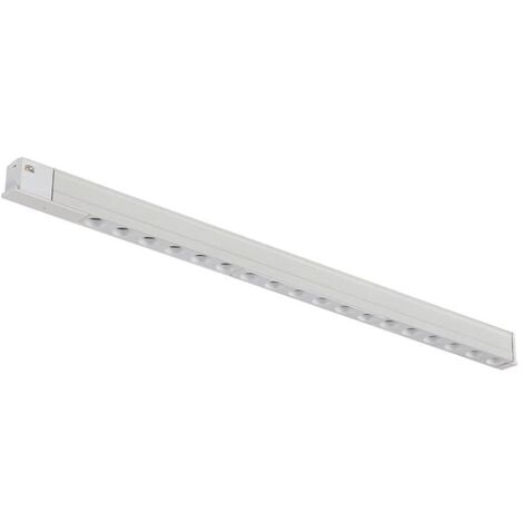 IluminaShop - Foco Lineal Hall LED Blanco 18W para Carril Magnetico Monofasico Detail Chip Osram 48V CRI 90 UGR 17 Serie Detail  Blanco Calido 3000K