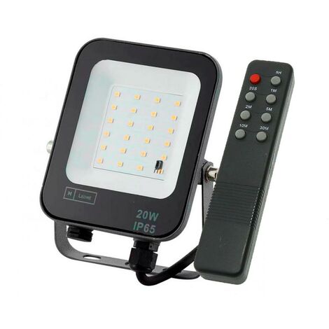 IluminaShop - Foco Proyector LED SMD Mini On 20W con Detector de Movimiento IP65  Blanco Frio 6000K