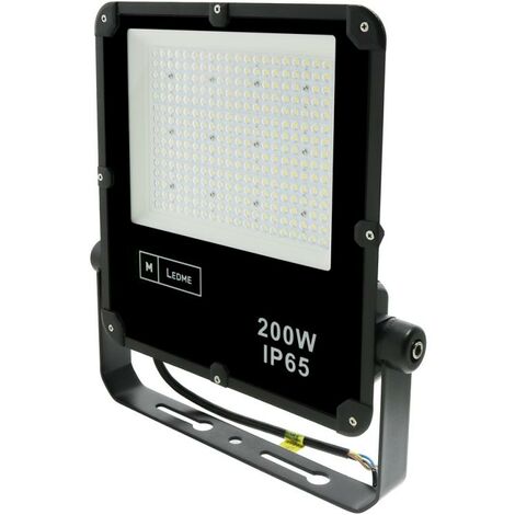 IluminaShop - Foco Proyector LED SMD Slim Lumileds 200W Regulable 110V IP65  Blanco Neutro 4000K