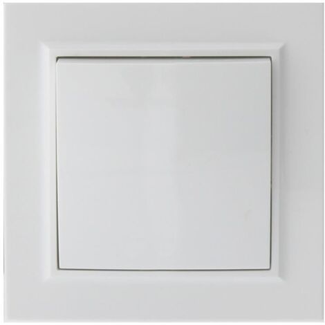 IluminaShop - Interruptor Empotrable Simple Blanco Marco Incluido IP20 Serie wLine