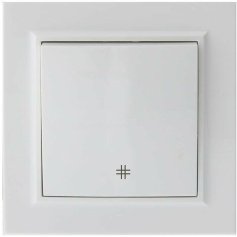 IluminaShop - Interruptor Empotrable Simple Cruzamiento Blanco IP20 Serie wLine