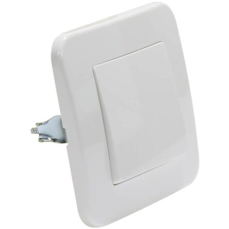IluminaShop - Interruptor Empotrable Simple de Cruzamiento Blanco Basic Marco Incluido