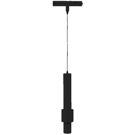 IluminaShop - Lampara Colgante Negra 10W para Carril Magnetico Detail Chip Osram 48V Monofasico CRI 90 UGR 17 Serie Detail Blanco Calido 3000K