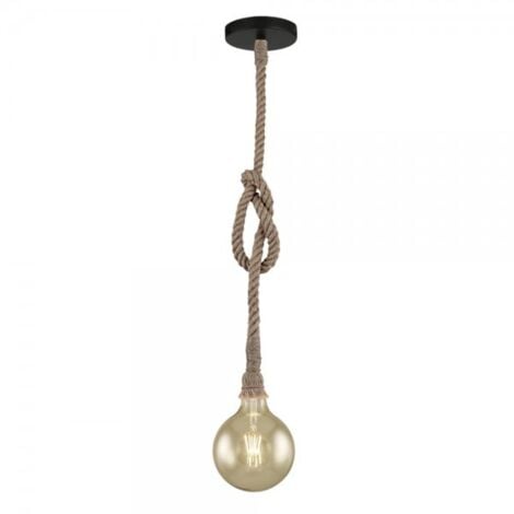IluminaShop - Lampara de Techo Colgante de Cuerda Rope 1XE27