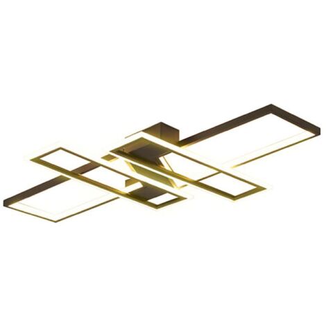IluminaShop - Lampara de Techo LED Square Marron 80W CCT con Mando a Distancia 3000+4000+6000