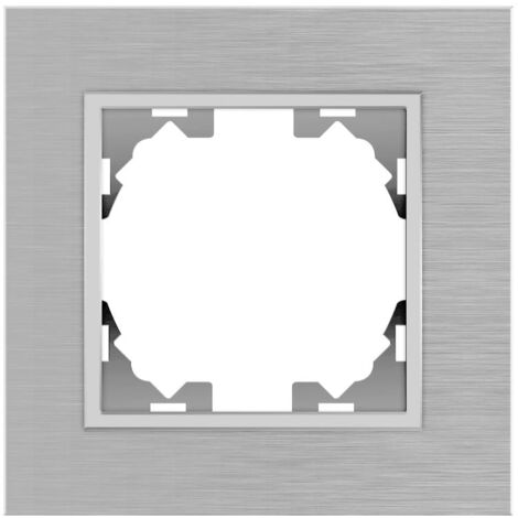 IluminaShop - Marco de Aluminio Empotrable Gris para 1 Modulo Serie wLux