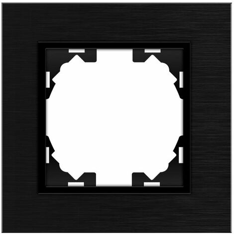 IluminaShop - Marco de Aluminio Empotrable Negro para 1 Modulo Serie wLux