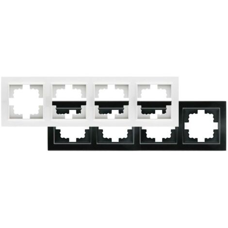 IluminaShop - Marco de PC Empotrable  para 4 Modulos Serie wLine  Negro