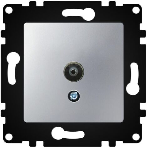 IluminaShop - Modulo Empotrable Toma Intermedia TV Gris IP20 Serie wLux