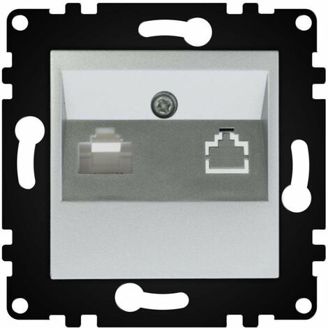 IluminaShop - Modulo Empotrable Toma Internet Gris IP20 Serie wLux