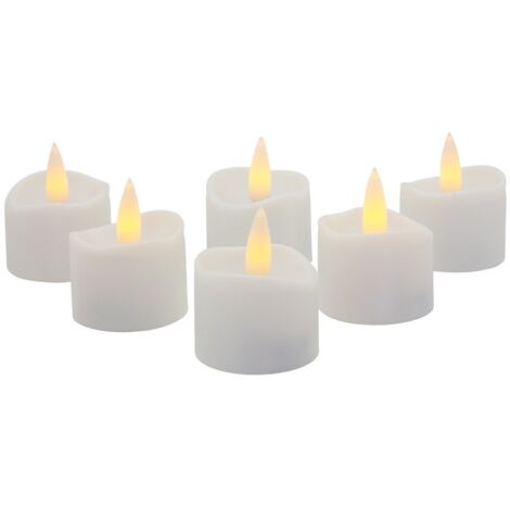 IluminaShop - Pack 6 velas decorativas LED 36mm 1xCR2032