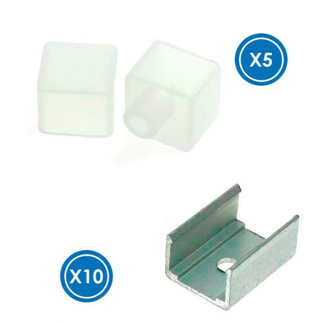 IluminaShop - Pack Tapones y Grapas para Funda de Silicona Cube 12X12