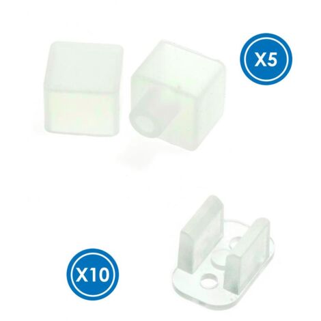 IluminaShop - Pack Tapones y Grapas para Funda de Silicona Empotrable