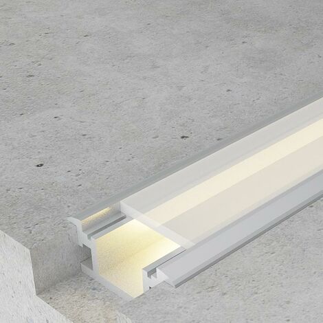 IluminaShop - Perfil Aluminio Fat con Alas para Suelo 12V/24V 2 metros