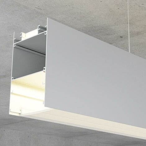 IluminaShop - Perfil de Aluminio Bieg 12/24V 2 metros – Opcional Colgante