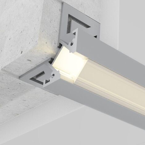 IluminaShop - Perfil de Aluminio Can Empotrable 2 Metros