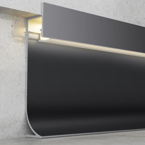 IluminaShop - Perfil de Aluminio Ska Lacado Negro 2 metros