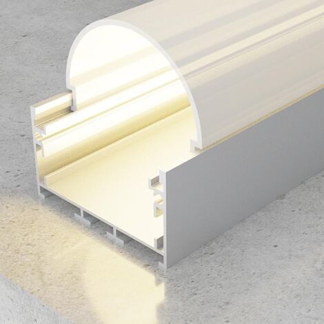 IluminaShop - Perfil de Aluminio Superficie Oval 12V/24V/220V 2 Metros – Opcional Colgante