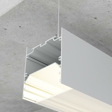 IluminaShop - Perfil de Aluminio Wef 12V/24V/220V 2 Metros – Opcional Colgante