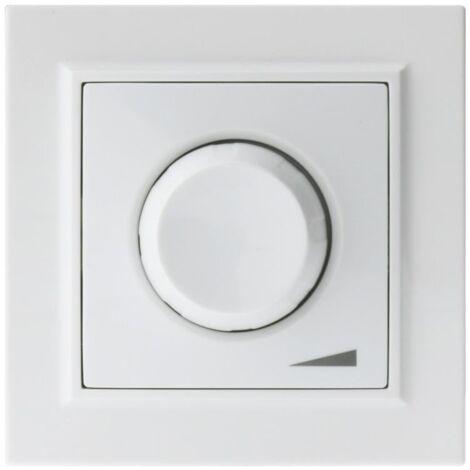 IluminaShop - Potenciometro Regulador Blanco 40600W Triac Marco Incluido IP20 Serie wLine