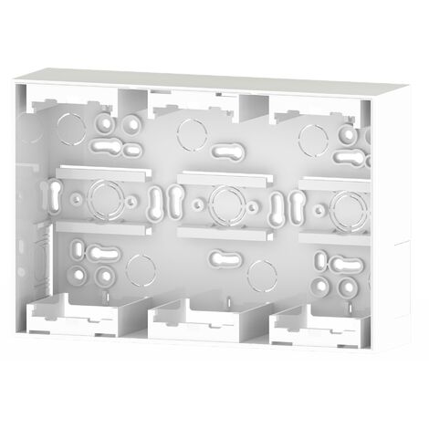 IluminaShop - Puesto de Trabajo Caja de Montaje de Superficie para 6 Modulos 45x45
