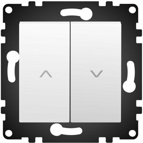 IluminaShop - Pulsador Empotrable Doble Pulsador Blanco Para Persianas Automaticas IP20 Serie wLux