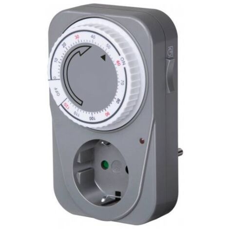 IluminaShop - Temporizador MC 120 IP20 Enchufe Programable + Temporizador Mecanico + Funcion de Cuenta Atras