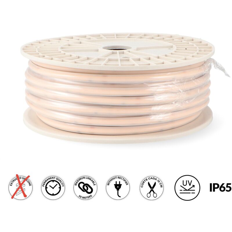 Tira de led 500W 220VAC Cobpoint 10W/m IP65 (50 Metros) Blanco Calido 2100 - Iluminashop