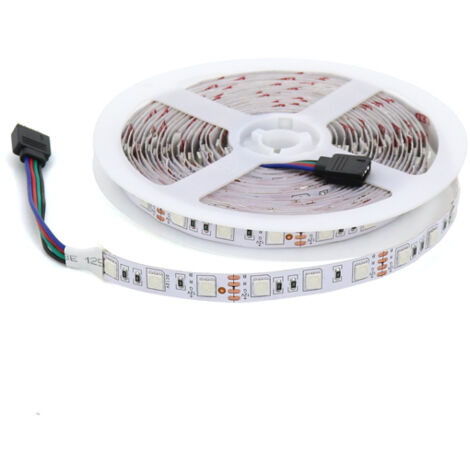 IluminaShop - Tira de LED 72W 12V DC SMD5050 60 LED/m 14,4W/m IP20 RGB (5 metros)  RGB