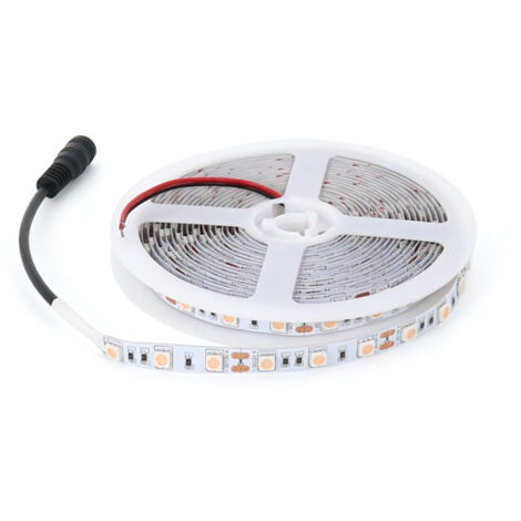IluminaShop - Tira de LED 72W 12V DC SMD5050 60 LED/m 14,4W/m IP20 Violeta (5 metros)  Ultravioleta