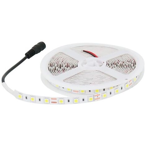 IluminaShop - Tira de LED 72W 24V DC SMD5050 60 LED/m 14,4W/m IP20 (5 metros)  Blanco Frio 6000K