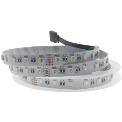 IluminaShop - Tira LED 70W 24V DC SMD2835 60 LED/m 14W/m IP65 RGB+3000K (5 metros)  RGB+3000K