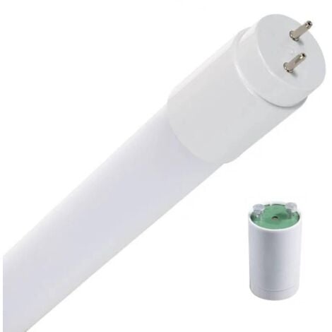 IluminaShop - Tubo de LED T8 1200 mm 18W Cristal (Conexion 1 Lateral) Blanco Neutro 4000K