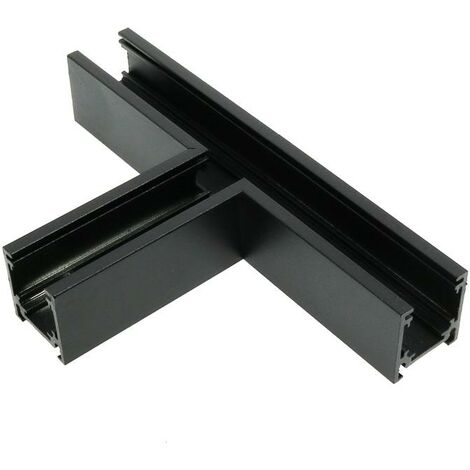 IluminaShop - Union En T Horizontal Negro Para Carril Magnetico Serie Detail