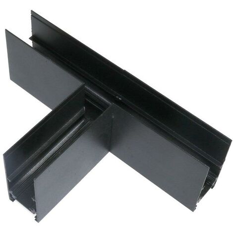 IluminaShop - Union En T Horizontal Negro Para Carril Magnetico Serie Even