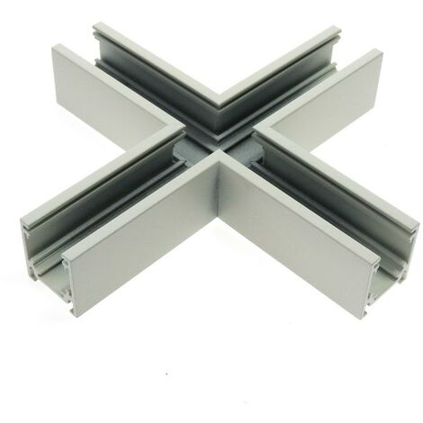 IluminaShop - Union En X Horizontal Blanco Para Carril Magnetico Serie Detail