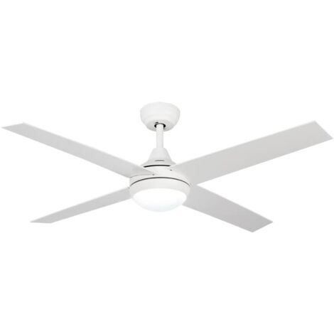 IluminaShop - Ventilador de Techo LED 18W Blanco Motor DC 3000+4000+6000 con Mando a Distancia