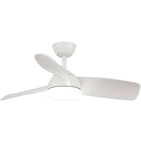 IluminaShop - Ventilador de Techo LED 24W Blanco Motor DC 3000+4000+6000 con Mando a Distancia