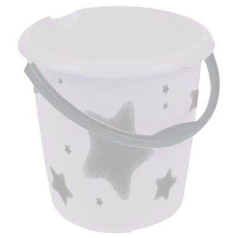 Ilvie Cubo de Decoración Ø30x28, Polipropileno, Cosmic White, 10 L