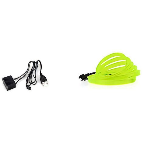 Im Auto Licht USB Auto Kaltlicht LED ohne Unterbrechung Modifikationslicht (fluoreszierendes Grün)